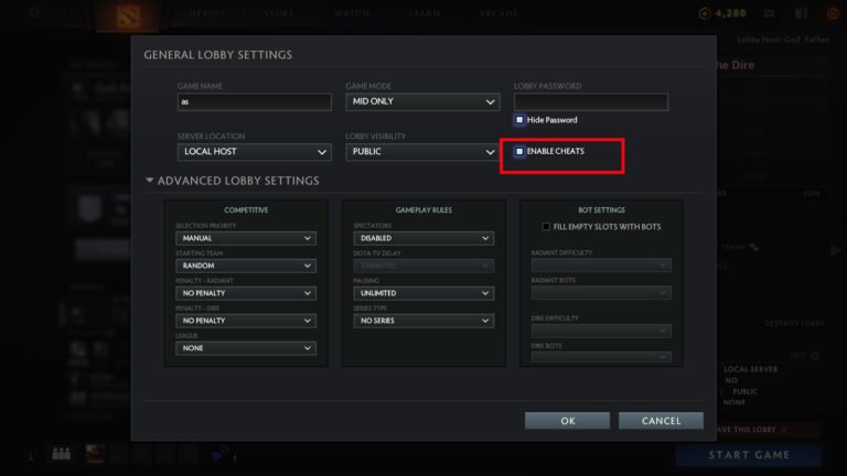 Dota 2 Cheats (Complete List & Ingame Commands)